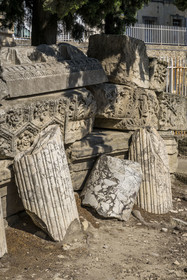 France, Bouches du Rhone, Arles, the ancient theatre of the 1st century BC, listed as World heritage by UNESCO
