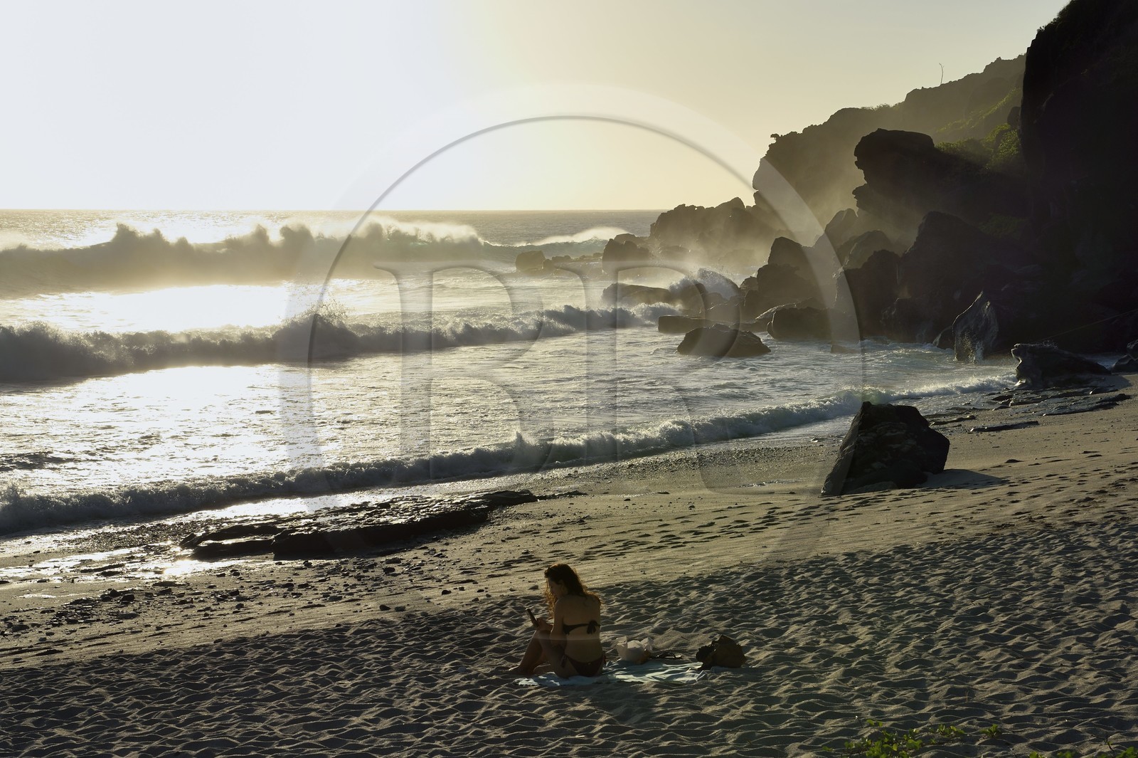 France, Ile de la Reunion, Petite-Ile sur la côte sud, plage de Grand-Anse