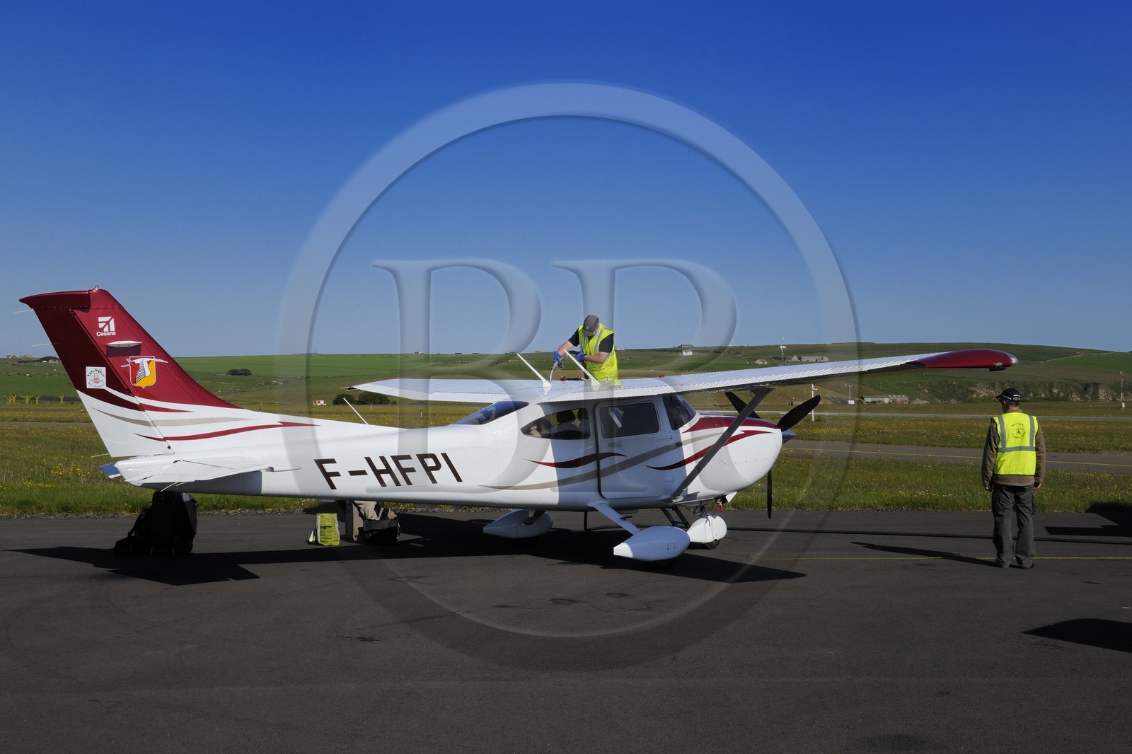 Royaume-Uni, Ecosse, Iles Orcades, Mainland, aéroport de Kirkwall