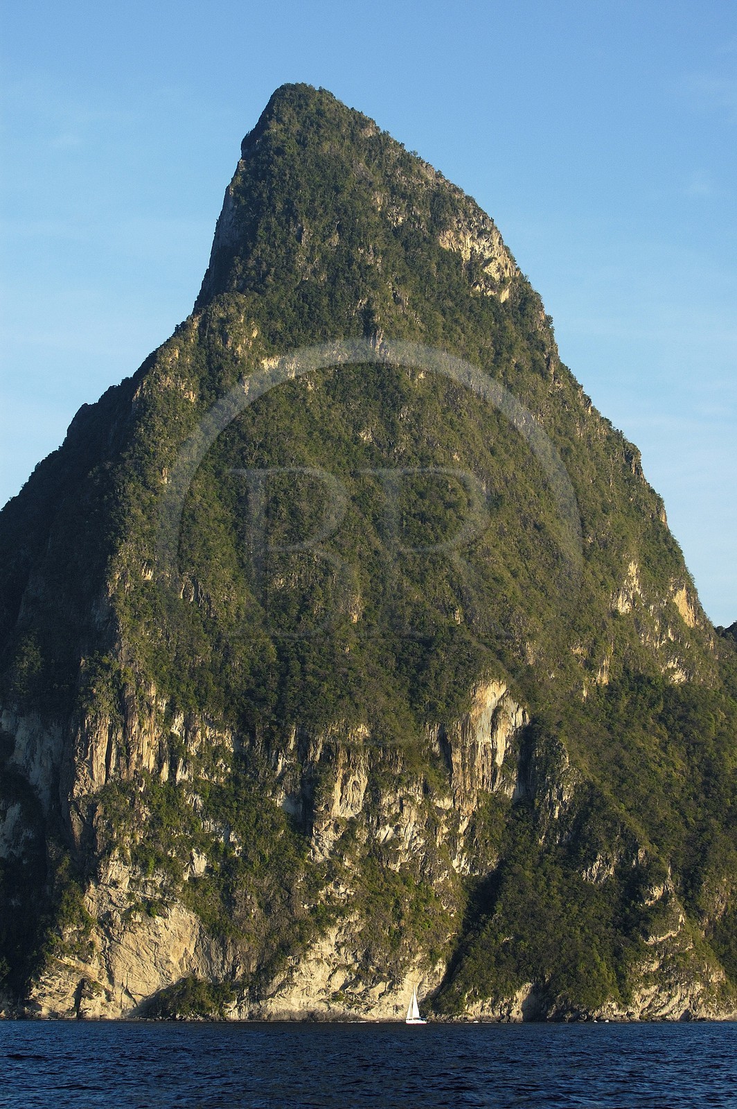 Caribbean sea, St Lucia island, the Soufriere Piton