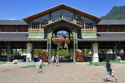 Switzerland, Canton of Vaud, Montreux, covered market hall