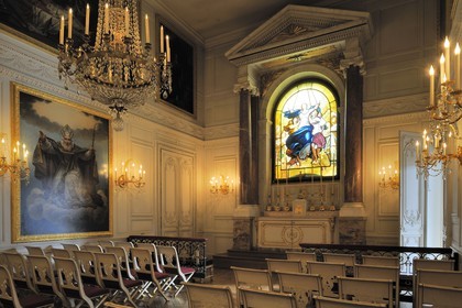 France, Yvelines, Chateau de Versailles, listed as World Heritage by UNESCO, the Grand Trianon, chapel created by King Louis Philippe in the Trianon sous Bois Wing