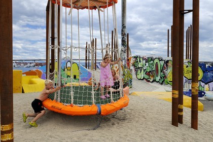 Norway, Rogaland County, Stavanger, Geopark built with downgrated oil equipment