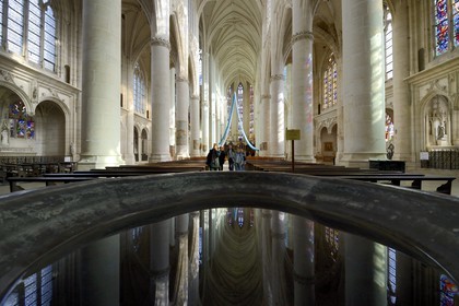 France, Meurthe-et-Moselle (54), la basilique Saint-Nicolas-de-Port, la nef courbe