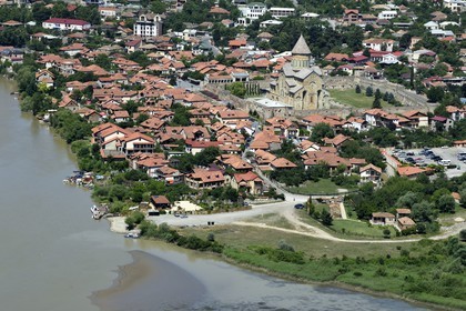 Géorgie, Mtskheta Mtianeti region, Mtskheta, la cathédrale Svetitskhoveli, classée Patrimoine Mondial de l'UNESCO