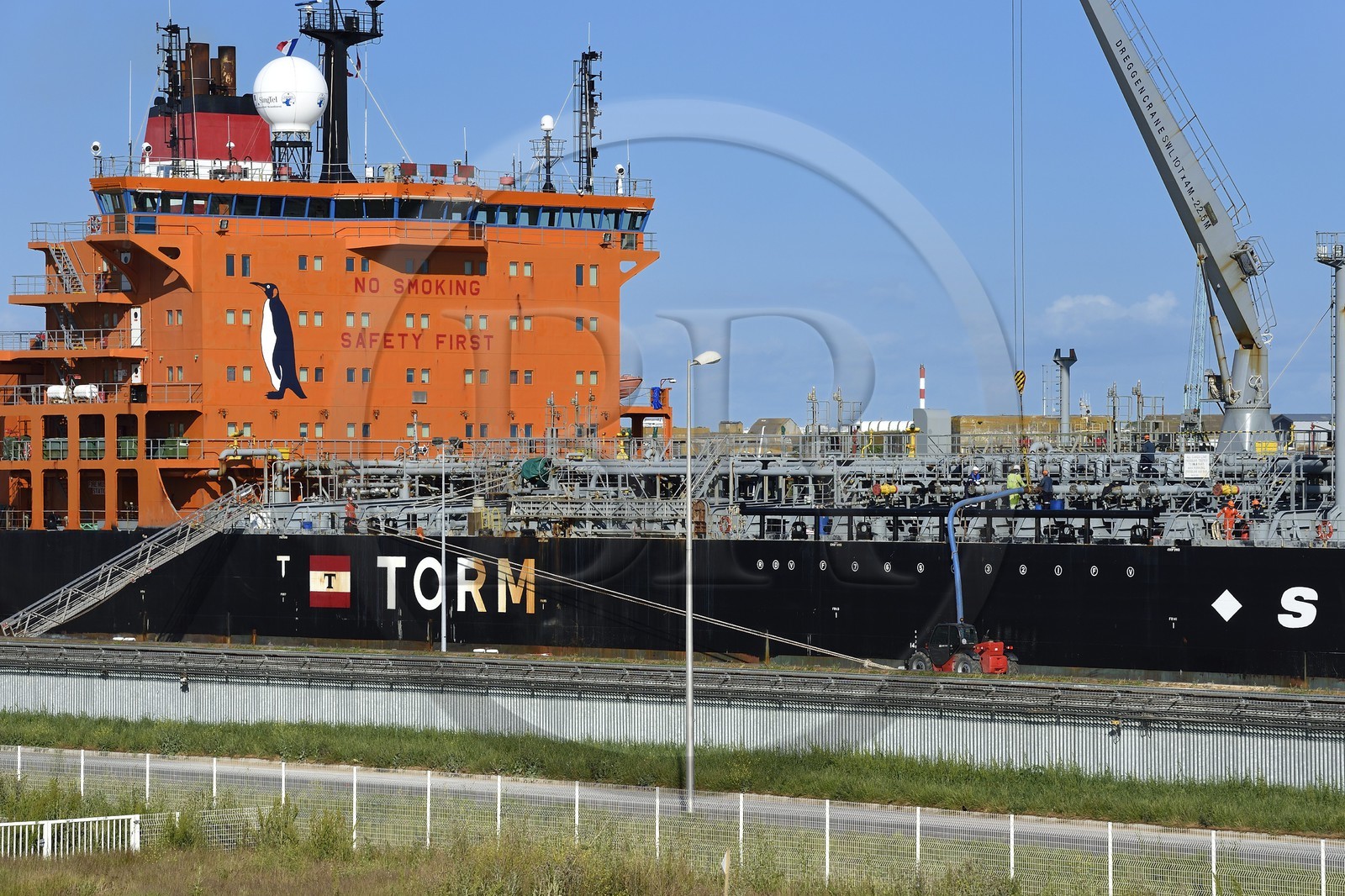 France, Charente-Maritime (17), La Rochelle, le Port Atlantique La Rochelle, port de commerce, quais dépendant de la société Sica Atlantique, tanker transportant des produits pétroliers