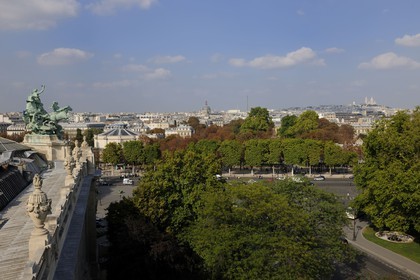 France, Paris (75), l'avenue des Champs Elysées vue du  Grand Palais
