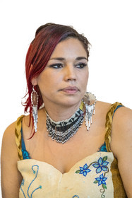 France, Paris, UNESCO Headquarters, Twyla Edgi Masuzumi representative of the Dene community of northwestern Canada