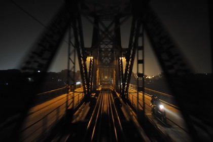 Vietnam, Hanoi, Long Bien Bridge former Paul Doumer Bridge