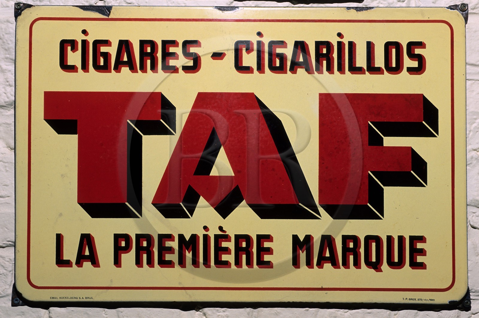 Belgique, Wervick à la frontière française, affiche publicitaire du musée du tabac Belgique, Wervick à la frontière française, affiche publicitaire du musée du tabac