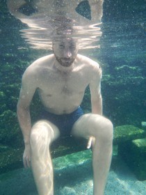 France, Corse du Sud, Sartene region, Sainte-Lucie-de-Tallano, hot springs of Caldane baths, sulphurous water springs at 38 ° C in a small pond