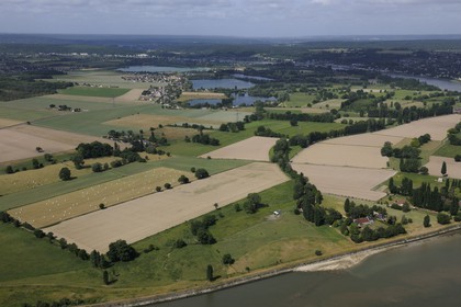 France, Seine-Maritime (76), boucle de la Seine vers Berville-sur-Seine (vue aérienne)