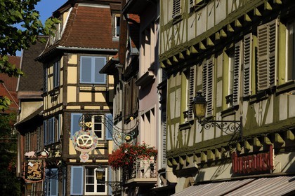 France, Haut-Rhin (68), Colmar, enseigne place des Dominicains