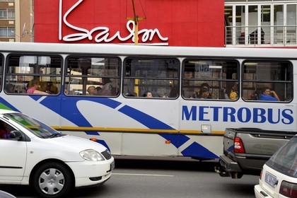 South Africa, Gauteng Province, Johannesburg, Braamfontein district, shared by all bus unthinkable in the apartheid times