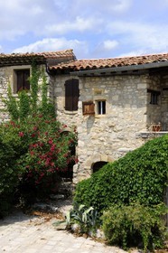 France, Herault, Pic Saint-Loup region, Les Matelles village, (former) Castle Square