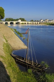 France, Indre et Loire, Loire Valley listed as World Heritage by UNESCO, Chinon, the Saint Jacques Bridge on the Vienne river