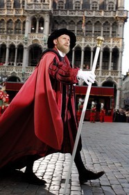 Belgium, Brussels, historical centre, Grand' Place listed as World Heritage by UNESCO, the Ommegang Festival