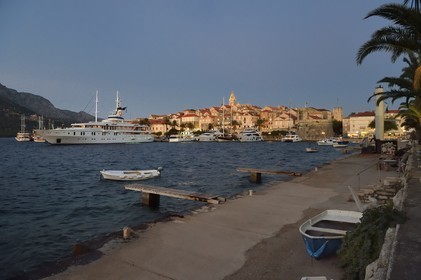 Croatie, Dalmatie, cote dalmate, Ile de Korcula, ville de Korcula