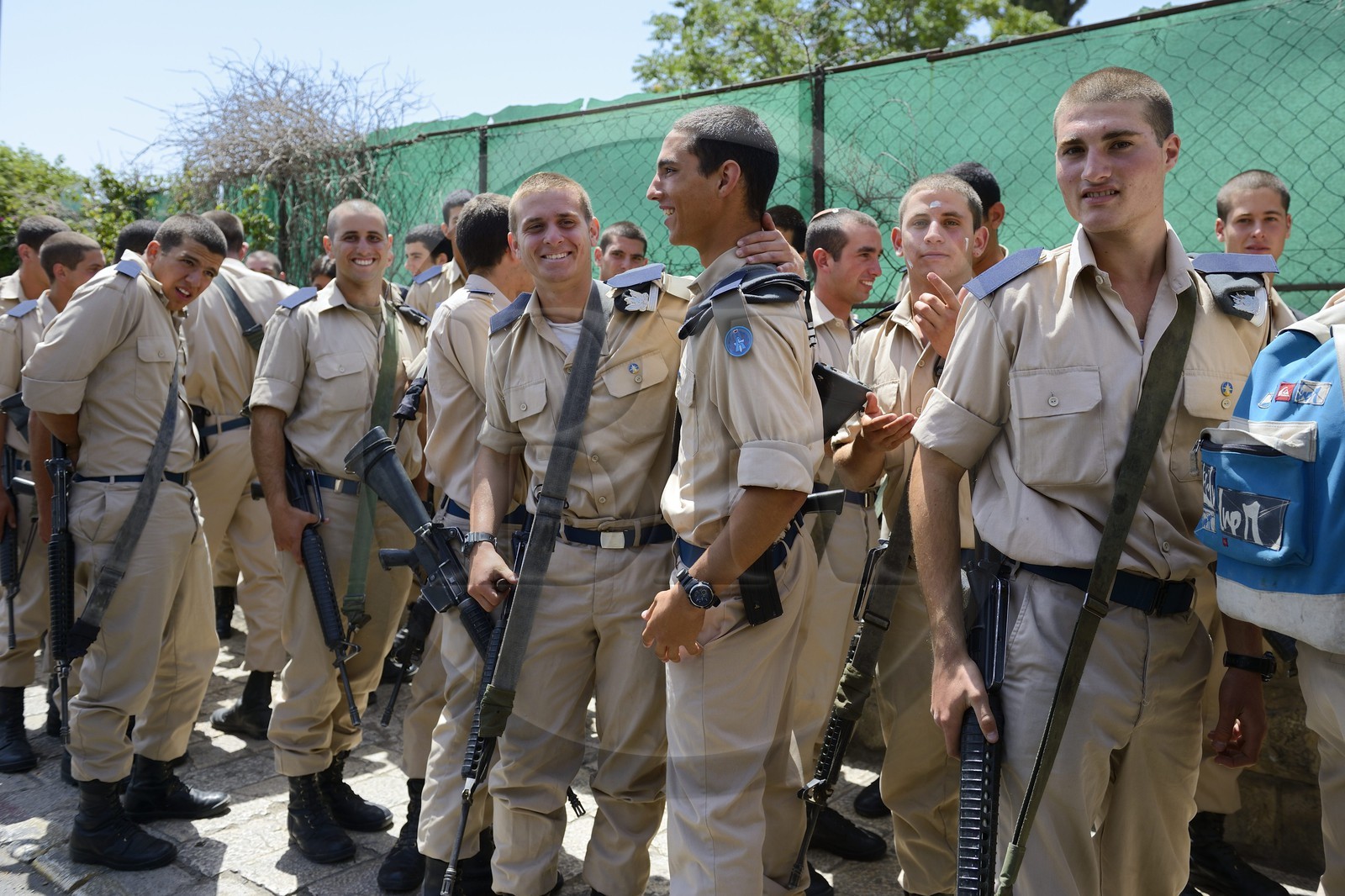 Israel, Jérusalem, ville sainte, jeunes soldats effectuant leur service militaire