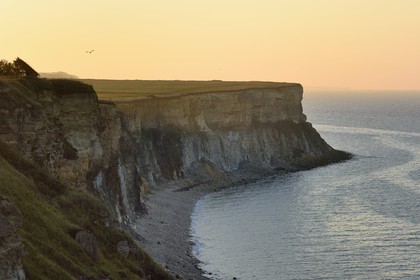 France, Calvados, Arromanches les Bains, cliffs of Cap Manvieux