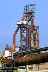 France, Moselle (57), Vallée de la Fensch, Hayange, usine sidérurgique, les derniers Hauts-fourneaux (dit de Florange) du groupe ArcelorMittal