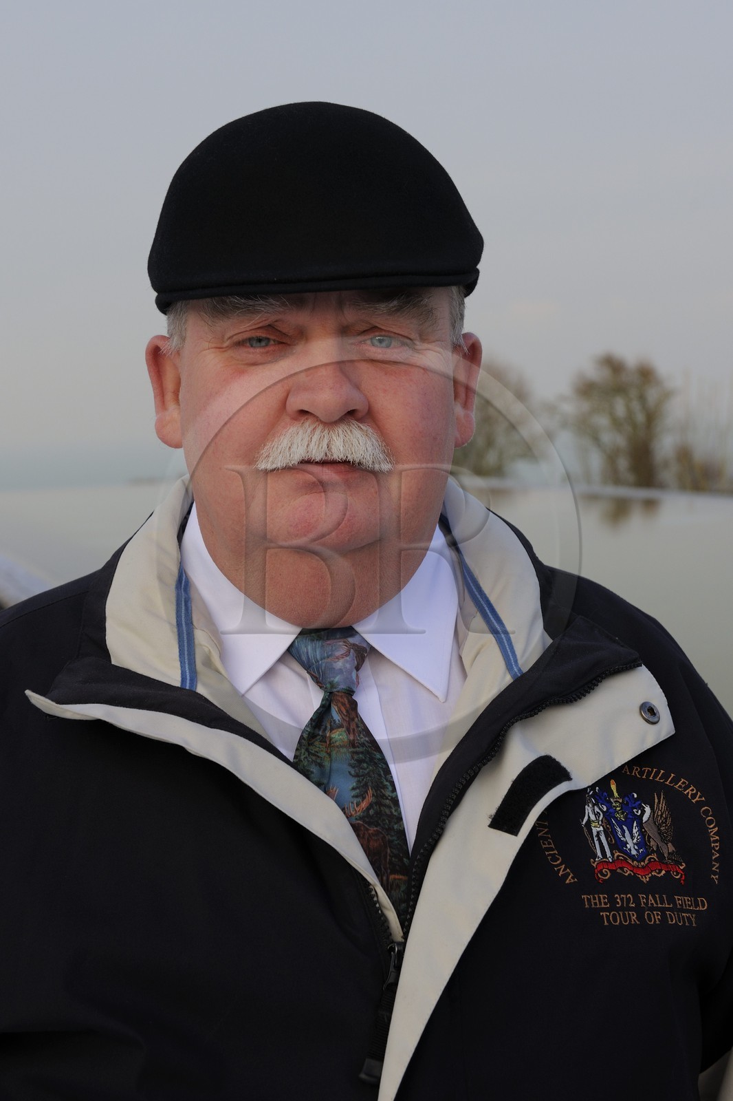 France, Calvados (14), Colleville-sur-Mer, plage du débarquement, Omaha Beach, Daniel L.Neese superintendent du cimetière américain