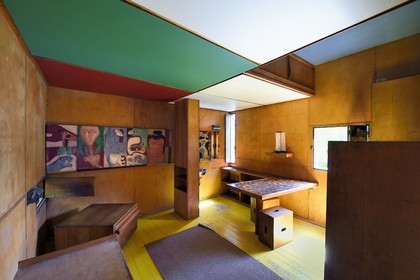 France, Alpes Maritimes, Roquebrune Cap Martin, architectural work of Le Corbusier, listed as World Heritage by UNESCO, Cap Martin, Cabanon (Shed) by Le Corbusier built in 1952 (Authorization request necessary before publication)