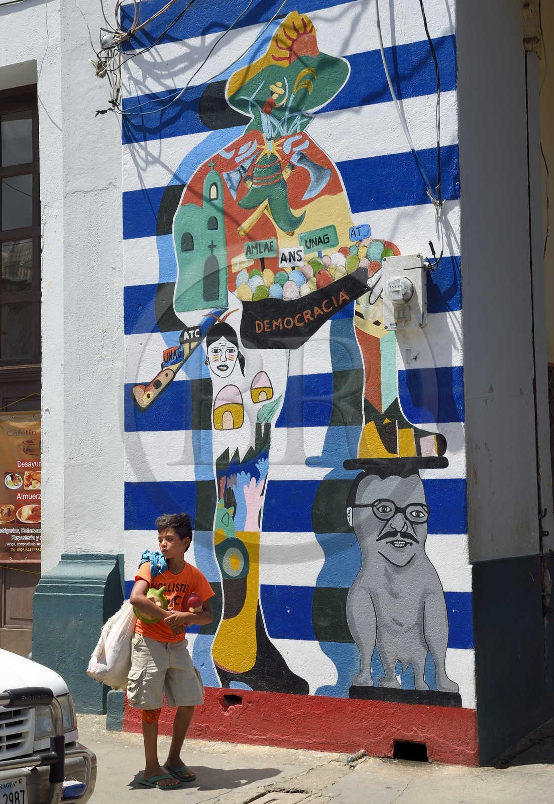 Nicaragua, Leon, fresques murales de la révolution sandiniste