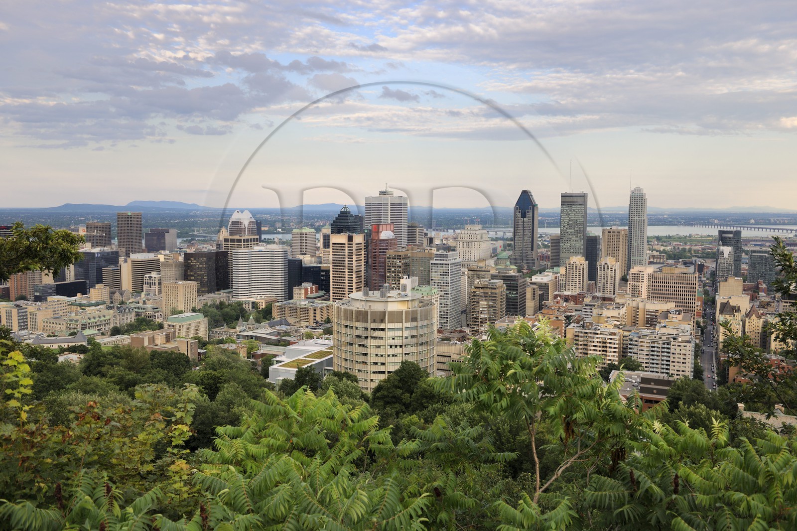 Canada, province de Québec, Montréal, la ville depuis le Belvédère du Chalet au parc Mont-Royal