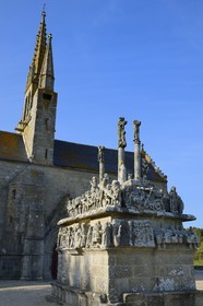France, Finistère (29), , Saint-Jean-Trolimon, calvaire de la chapelle de Notre-Dame de Tronoën