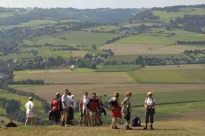 France, Calvados, Suisse normande (Norman Switzerland), Clecy, the Orne river valley seen from the Sugar Loaf