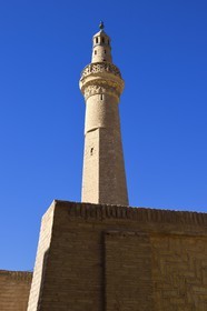 Iran, Province d'Ispahan, désert du Dasht-e Kavir, ville de Nain ou Na'in, la mosquée Jameh de style Khorasani est l'une des plus anciennes (9ème siècle) en Iran et encore en activité aujourd'hui