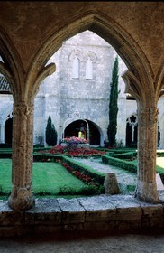 France, Gers, Le Romieu, 14th century cloister of Saint Pierre collegiate