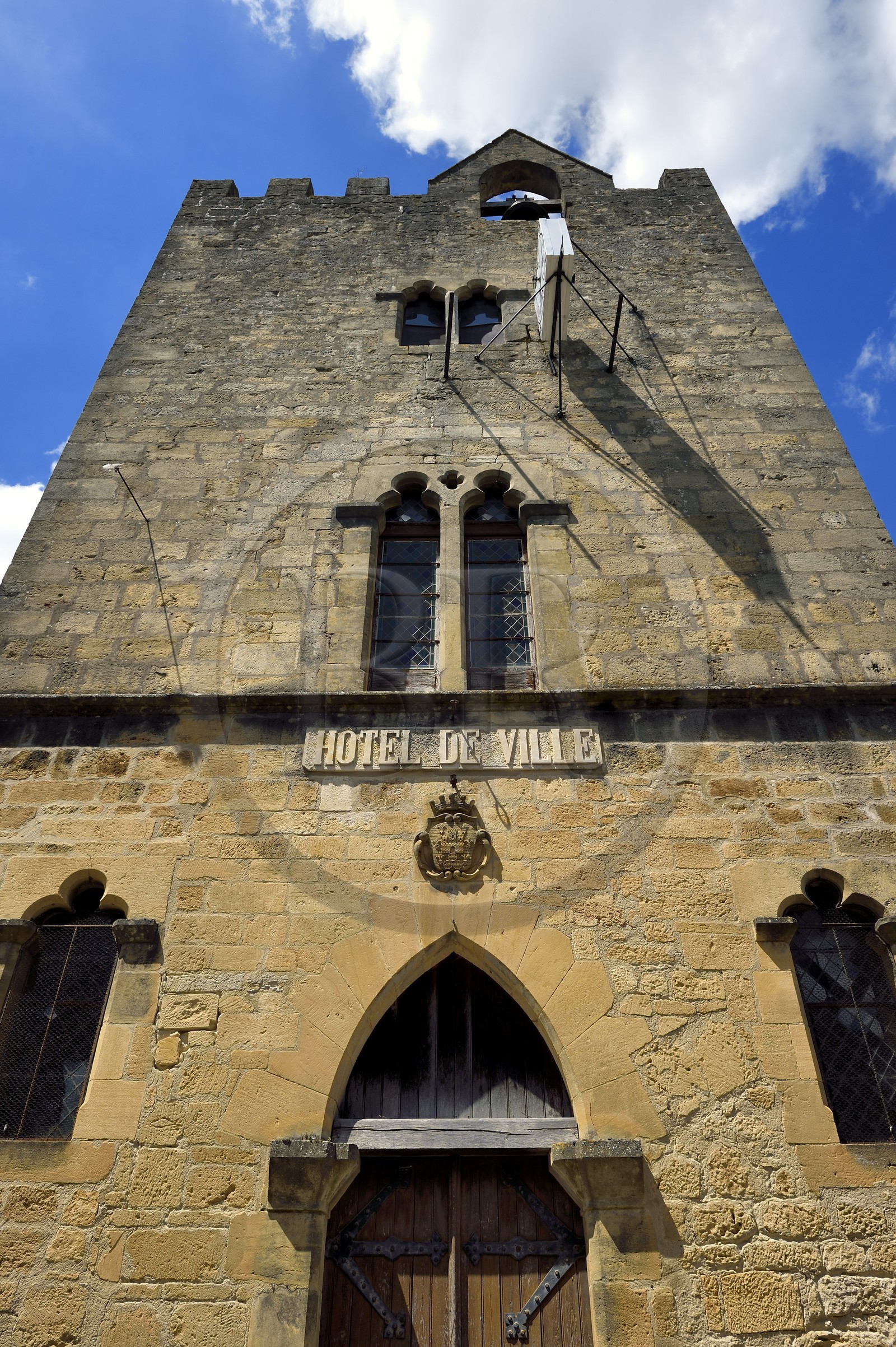 France, Dordogne, Perigord Noir, Dordogne Valley, Domme, labelled Les Plus Beaux Villages de France (The Most Beautiful Villages of France), the City Hall