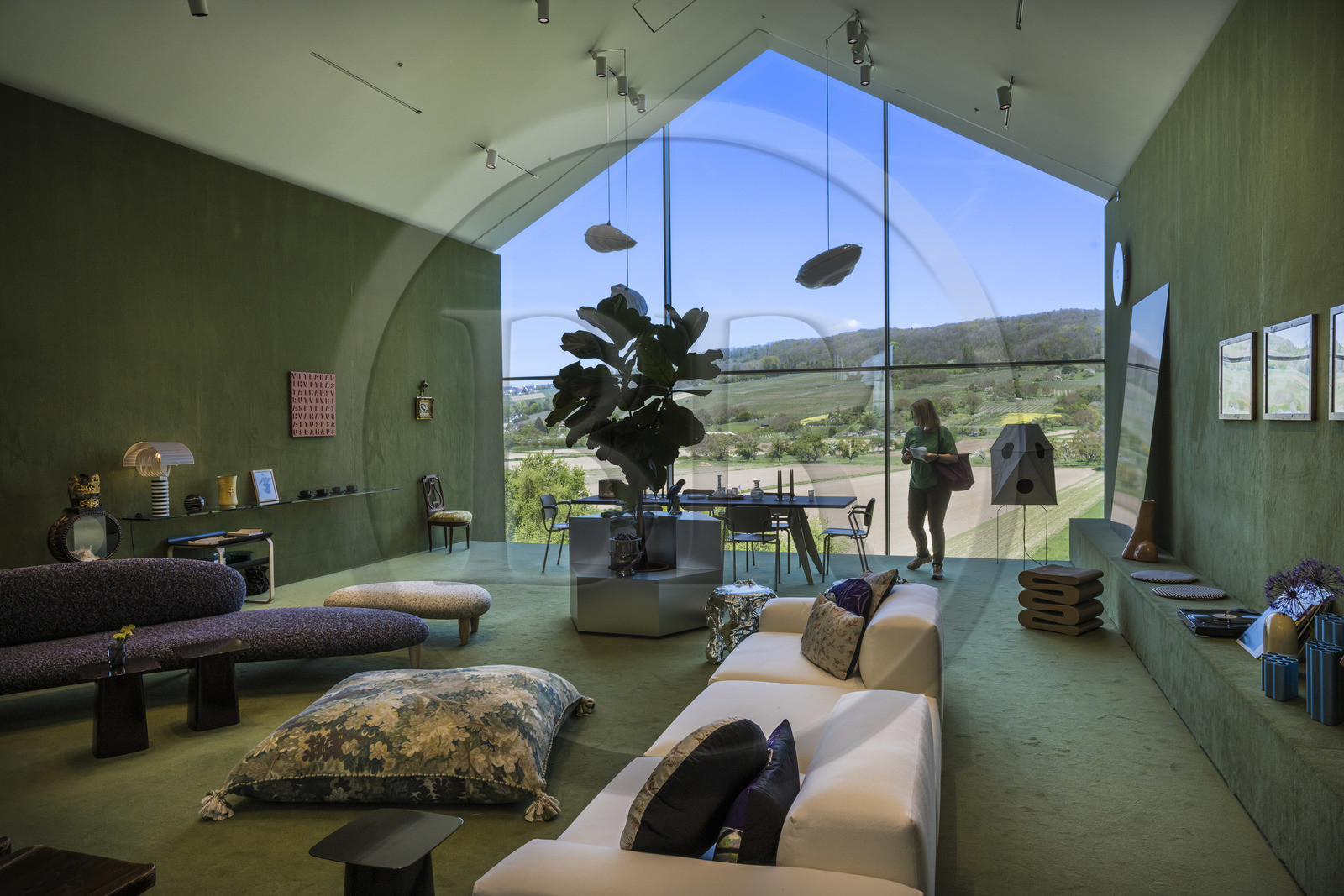 Allemagne, Bade-Wurtemberg, Weil am Rhein près de Bâle, le Vitra Campus, Vitra Haus, par les architectes Herzog et de Meuron (2010)