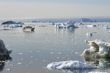 Groenland, cote ouest, baie de Disko, Ilulissat, site du fjord glacé classé Patrimoine Mondial de l'UNESCO,