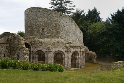 France, Côtes-d'Armor (22), Temple de Lanleff, ancienne chapelle du XIème siècle bati par les Templiers sur le modèle du Saint Sépulcre de Jérusalem