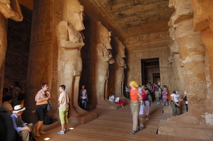 Egypte, Haute Egypte, Nubie, Abou Simbel, site classé Patrimoine Mondial de l'UNESCO, temple de Ramsès II