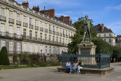 France, Loire Atlantique, Nantes, Graslin district, statue of Pierre Cambronne on cours Cambronne