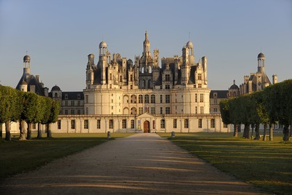 France, Loir et Cher, Loire Valley listed as World Heritage by UNESCO, Chateau de Chambord, East facade