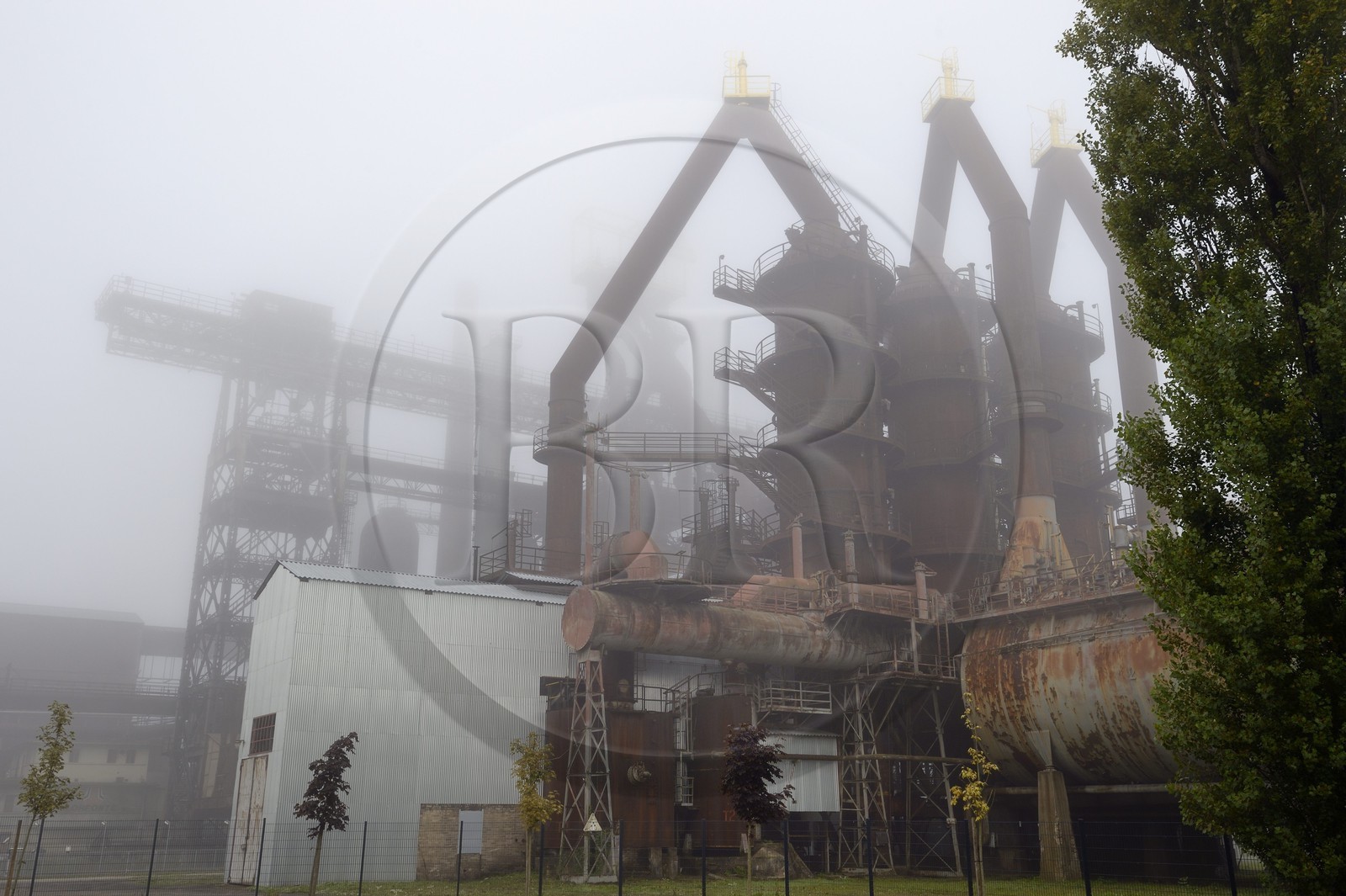 France, Moselle (57), Vallée de la Fensch, usine sidérurgique d'Uckange, Parc du Haut-fourneau U4