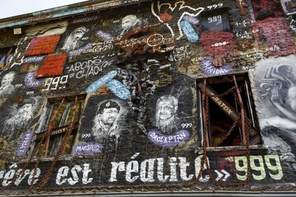 France, Rhone, Saint-Romain-au-Mont-d'Or, the Abode of Chaos (la Demeure du Chaos), the artwork is based around the endless transformation of the artist Thierry Ehrmann's 17th century home into a replica war zone at the image of this world