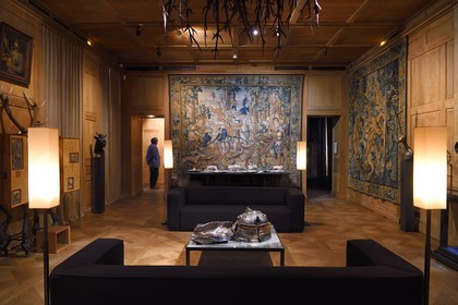 France, Paris, Le Marais District, Musee de la Chasse et de la Nature (Museum of hunting and nature) in the Hotel de Guenegaud