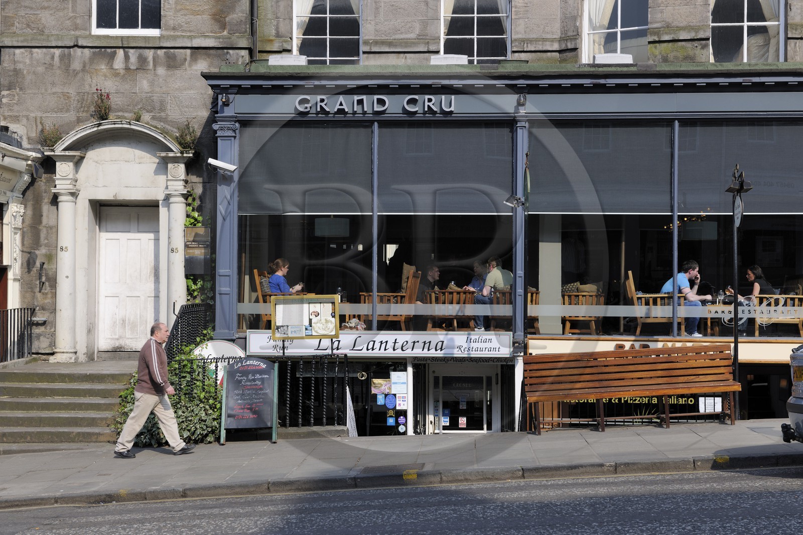 Royaume-Uni, Ecosse, Edimbourg, New Town, restaurant dans le quartier georgien