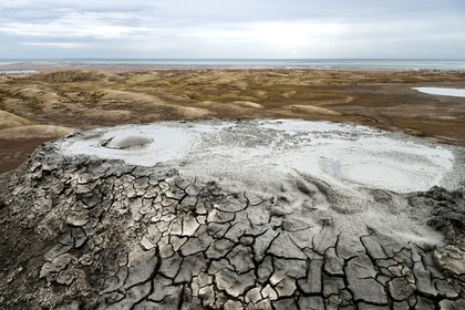 Azerbaijan, Gobustan, Gobustan National Park, Mud volcanoes