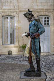 France, Charente Maritime, La Rochelle, Musée du Nouveau-Monde (New World Museum) in the Hotel Fleuriau, statue of Toussaint Louverture (2014) created by the artist Ousmane Sow