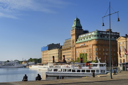 Sweden, Stockholm, Norrmalm city center district, the Radisson Blu hotel on Nybrokajen quay