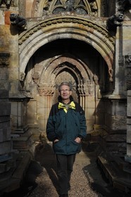 Royaume-Uni, Ecosse, Midlothian, Roslin, la Chapelle Rosslyn, porte latérale
