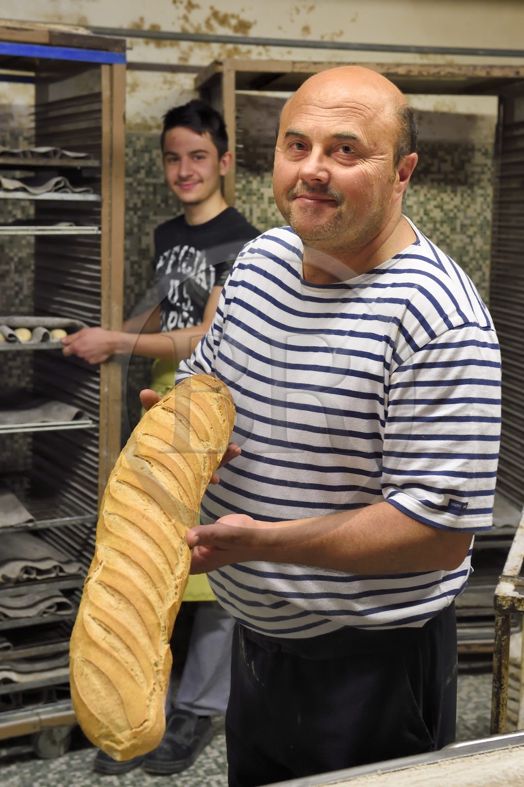 France, Alpes-Maritimes (06), Antibes, commune libre du Safranier, le boulanger Jean-Paul Veziano