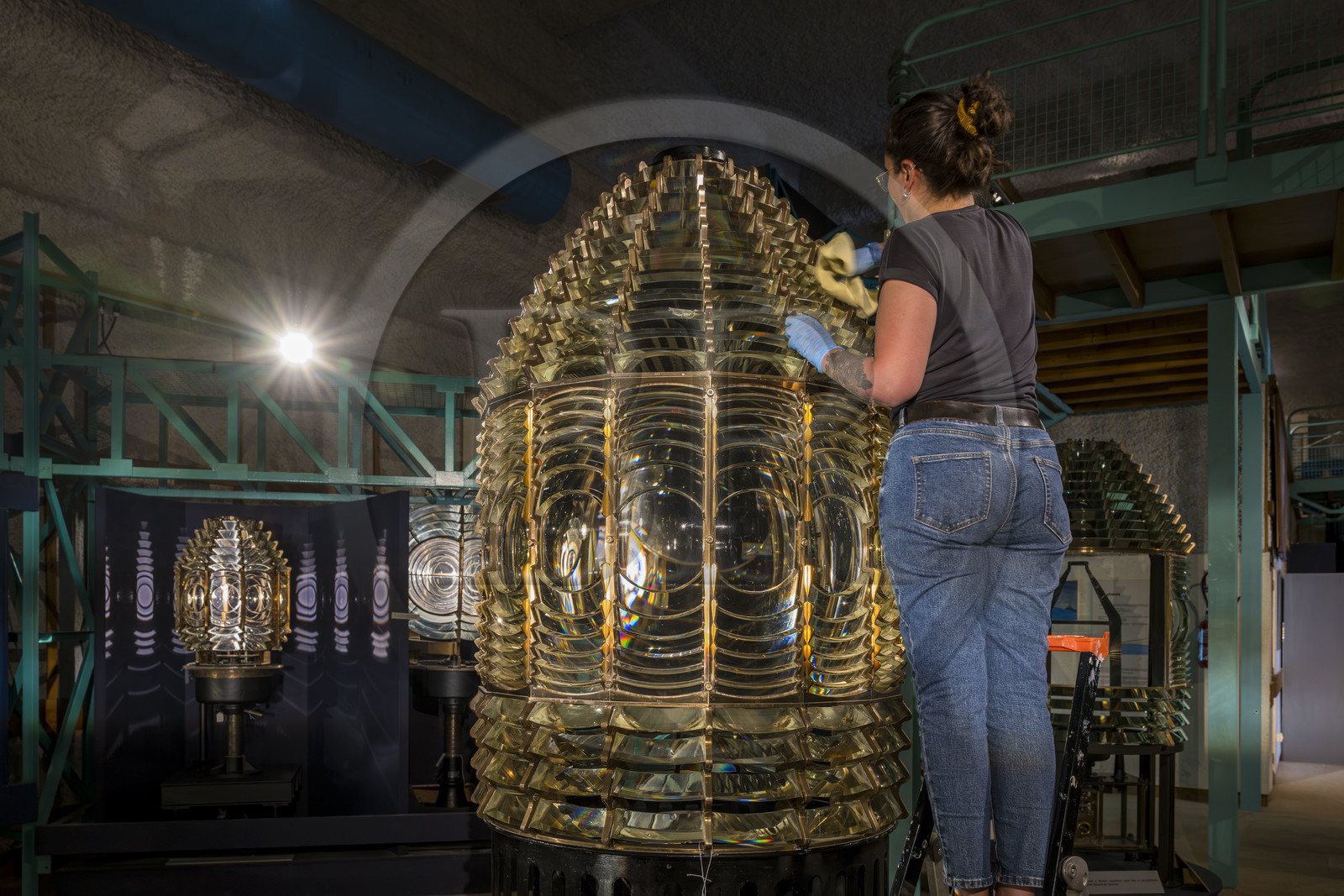 France, Finistère (29), Mer d'Iroise, Ile d'Ouessant, le phare du Créac’h, musée des Phares et Balises